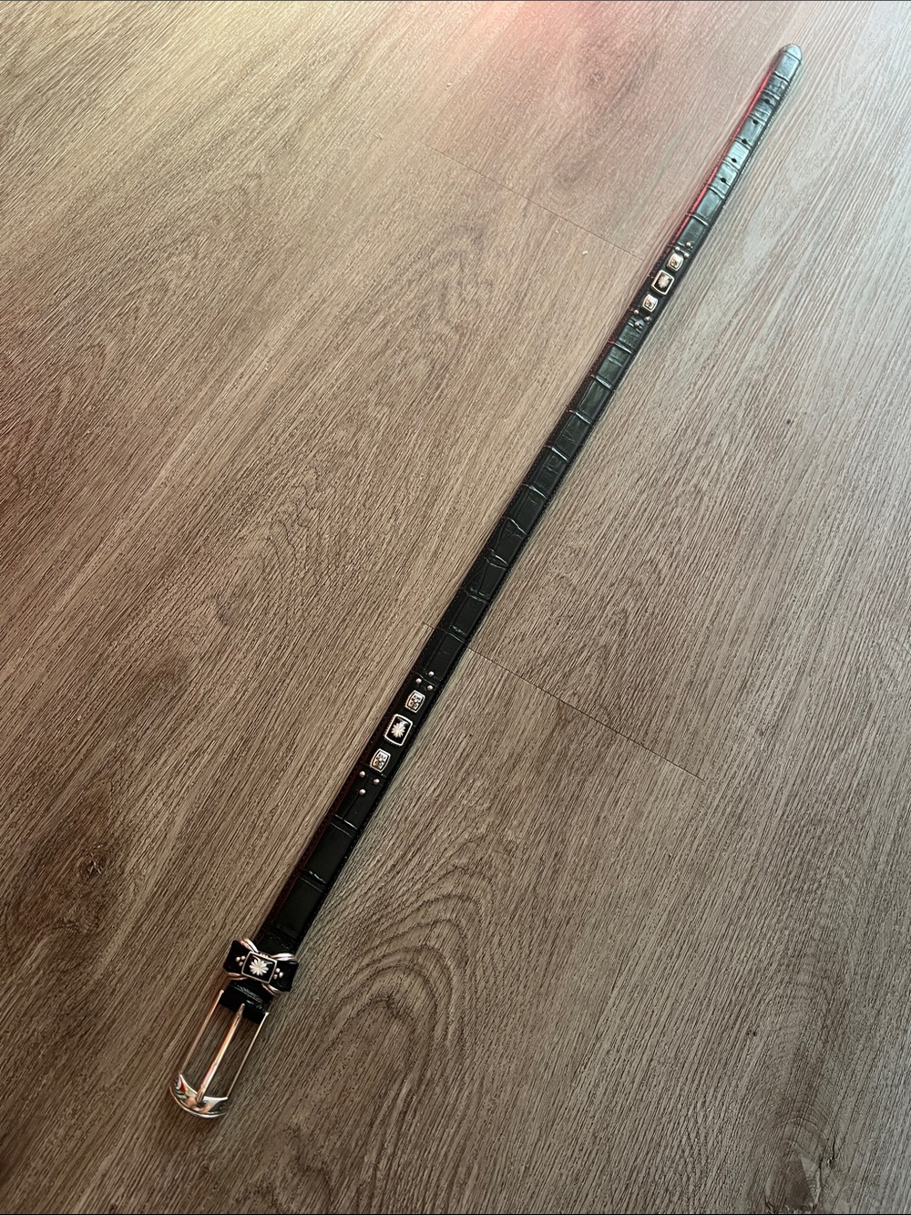 Brighton belt  Leather Dress Belt with Silver Buckle